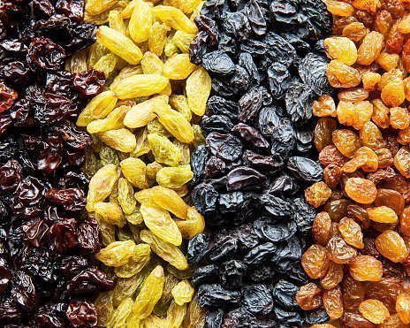 various raisins 