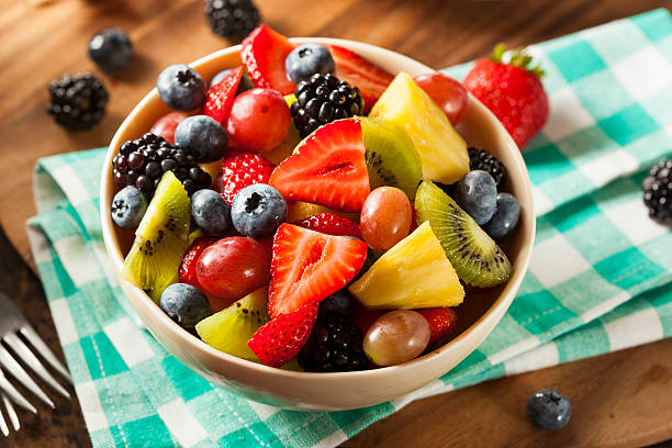 Fruit Salad with Berries Pineapple and Grapes