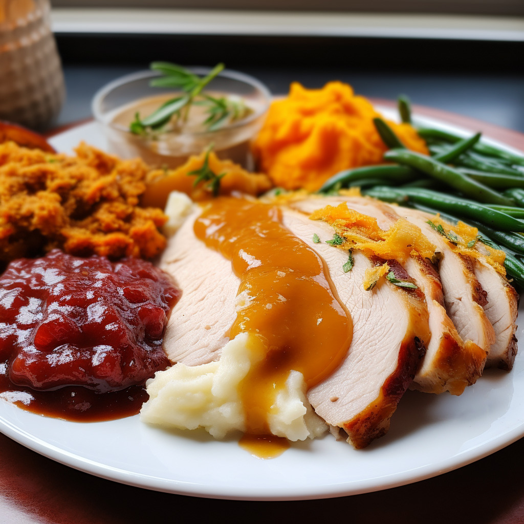 thanksgiving for two, plated dinner