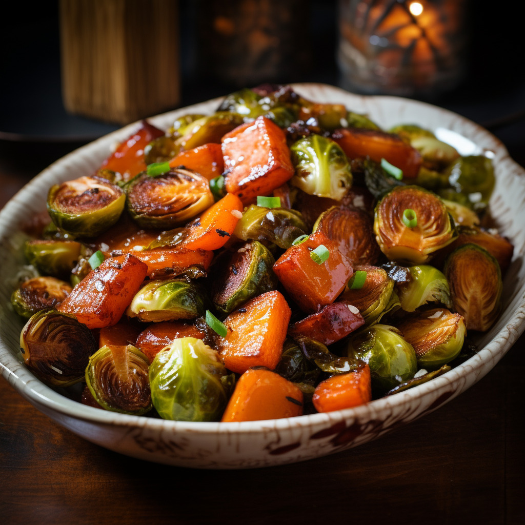 sweet potato and brussel sprouts